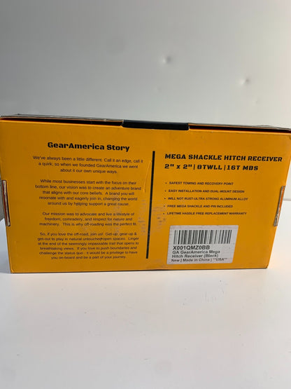 GearAmerica MEGA SHACKLE HITCH RECEIVER 2" X 2" 8 TON WLL | 16 ΤΟΝ MBS