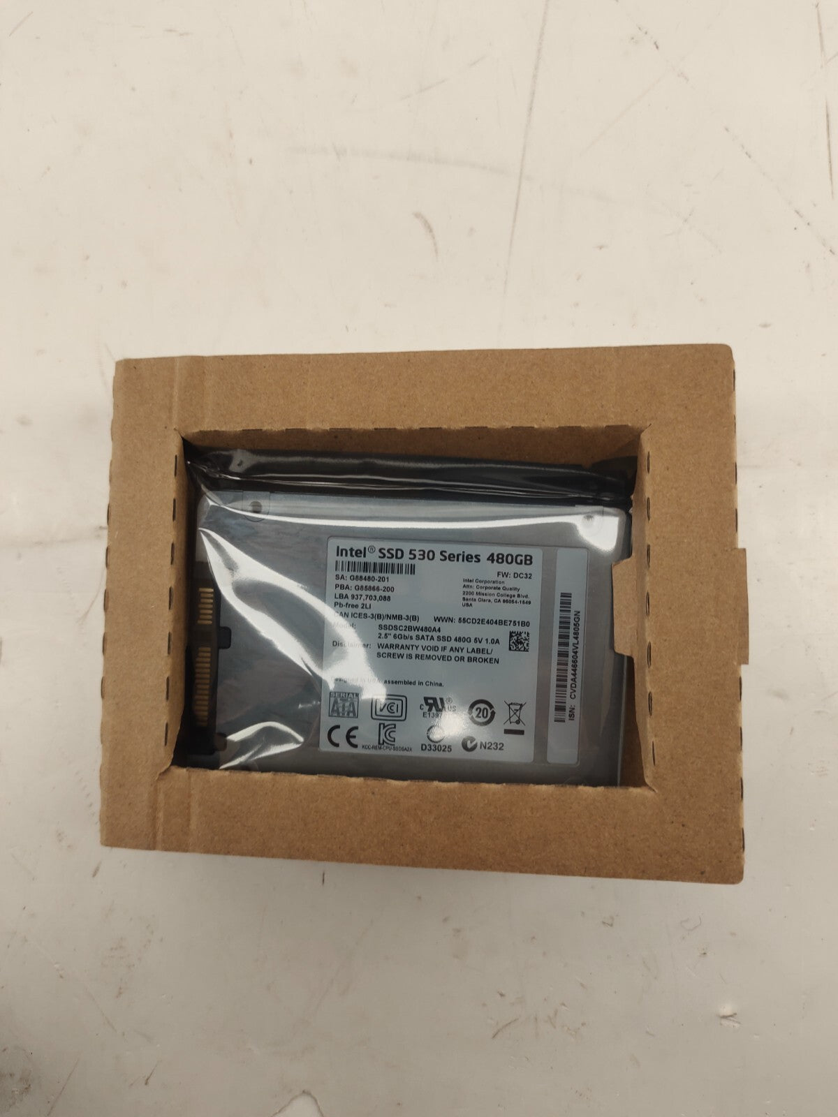 Intel SSD 530 Series 480GB 2.5" SSDSC2BW480A4