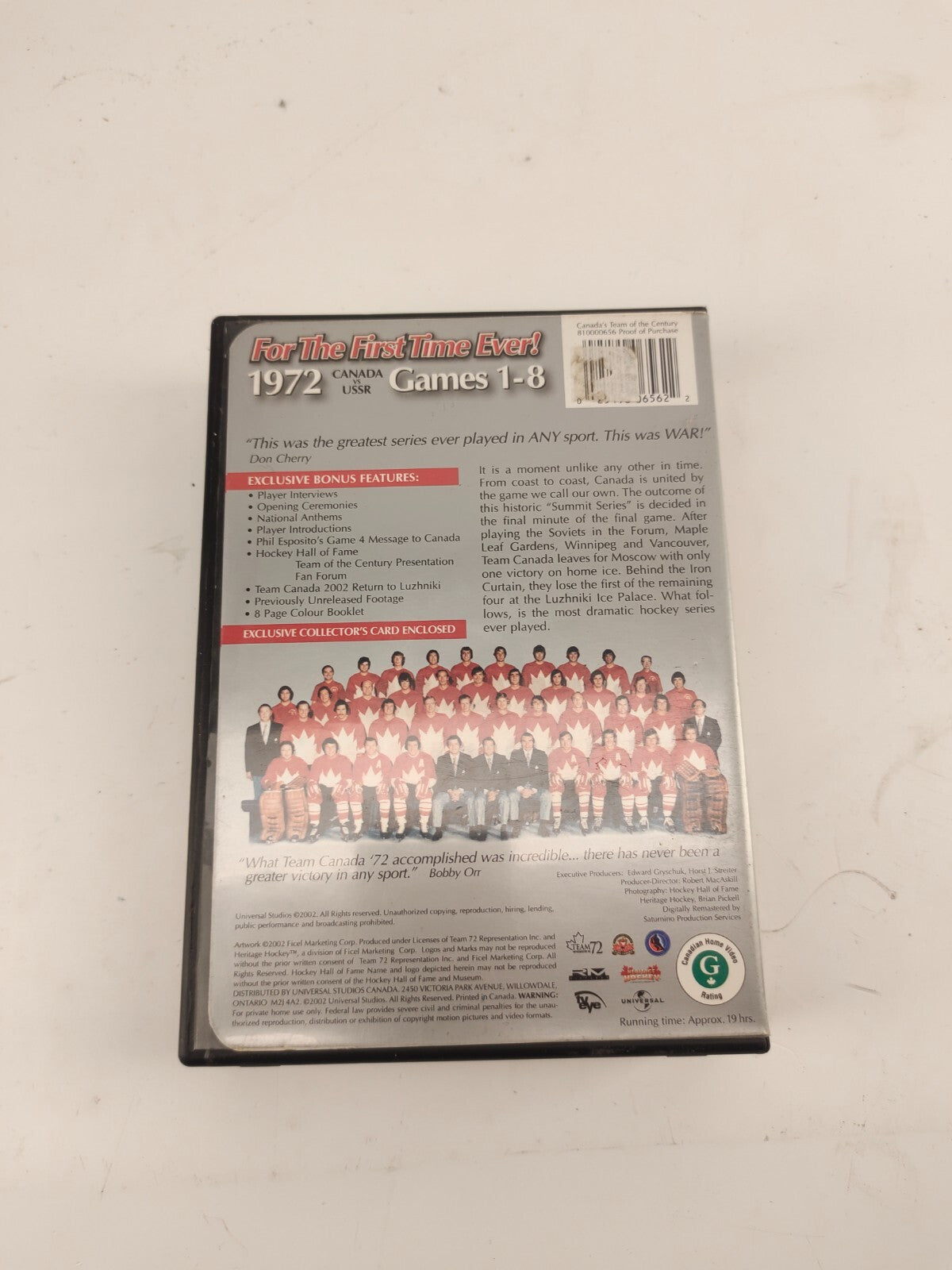 Canada's Team of the Century: 1972, Canada vs USSR, DVD Set