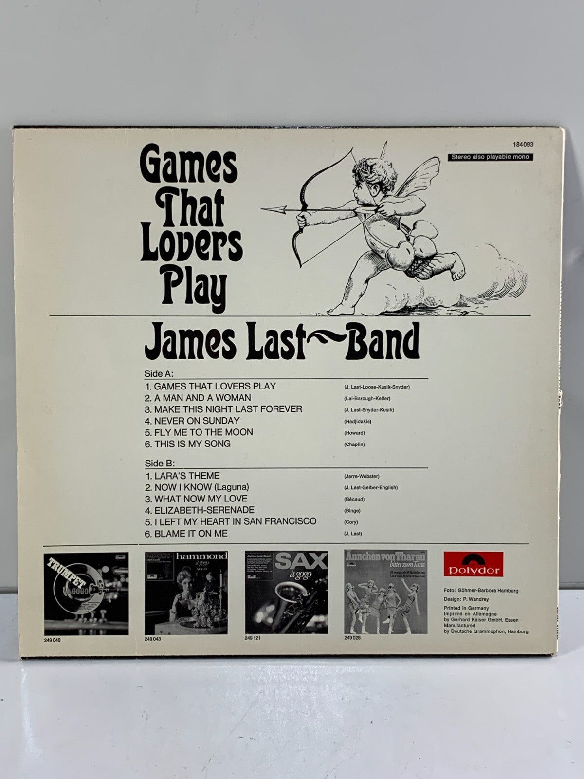 James Last Games That Lovers Play Record Album Vinyl LP. E
