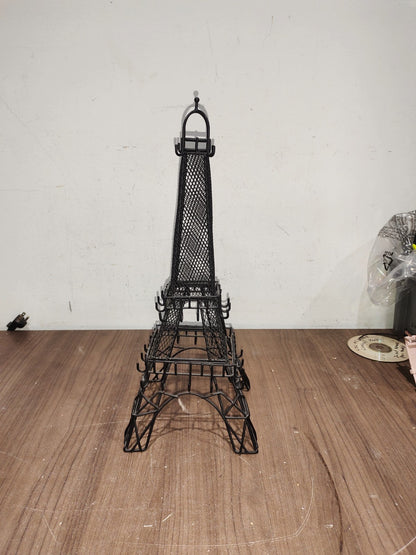 Jewelry Stand Black Metal 32 Hooks for Necklace & Bracelets - Eiffel Tower Paris