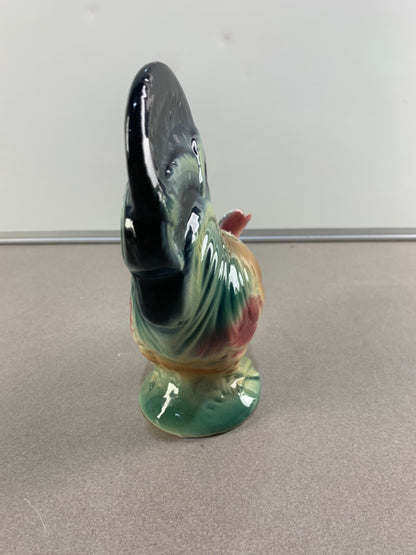 Vintage Royal Copley Ceramic Glazed Pottery Chicken Planter Farmhouse Rustic