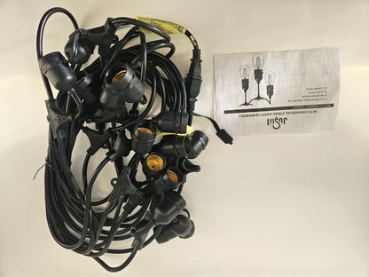 48FT  Outdoor Waterproof Commercial Grade Patio Gazebo String Lights