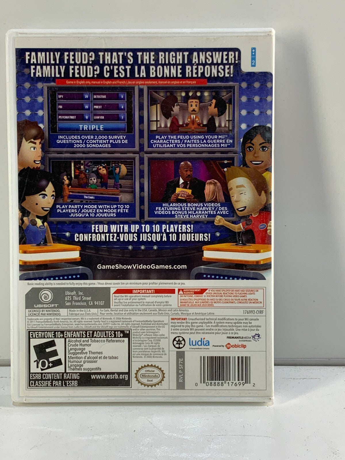 Family Feud 2012 Edition (Nintendo Wii, 2011) - Manual Included