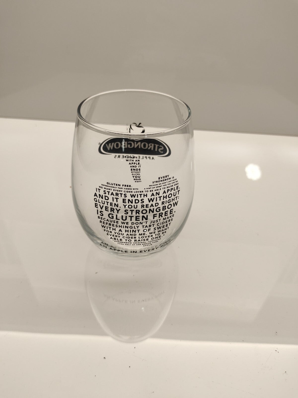 STRONGBOW Hard Apple Cider Stemless Archer Logo Glass H P Bulmer