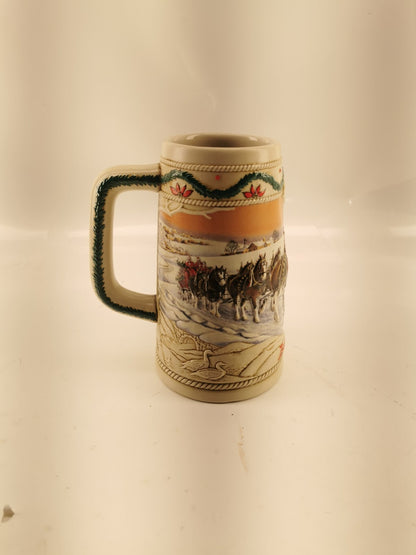 1996 Budweiser Holiday Collectible Stein American Homestead