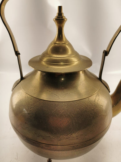 Vintage brass tea kettle