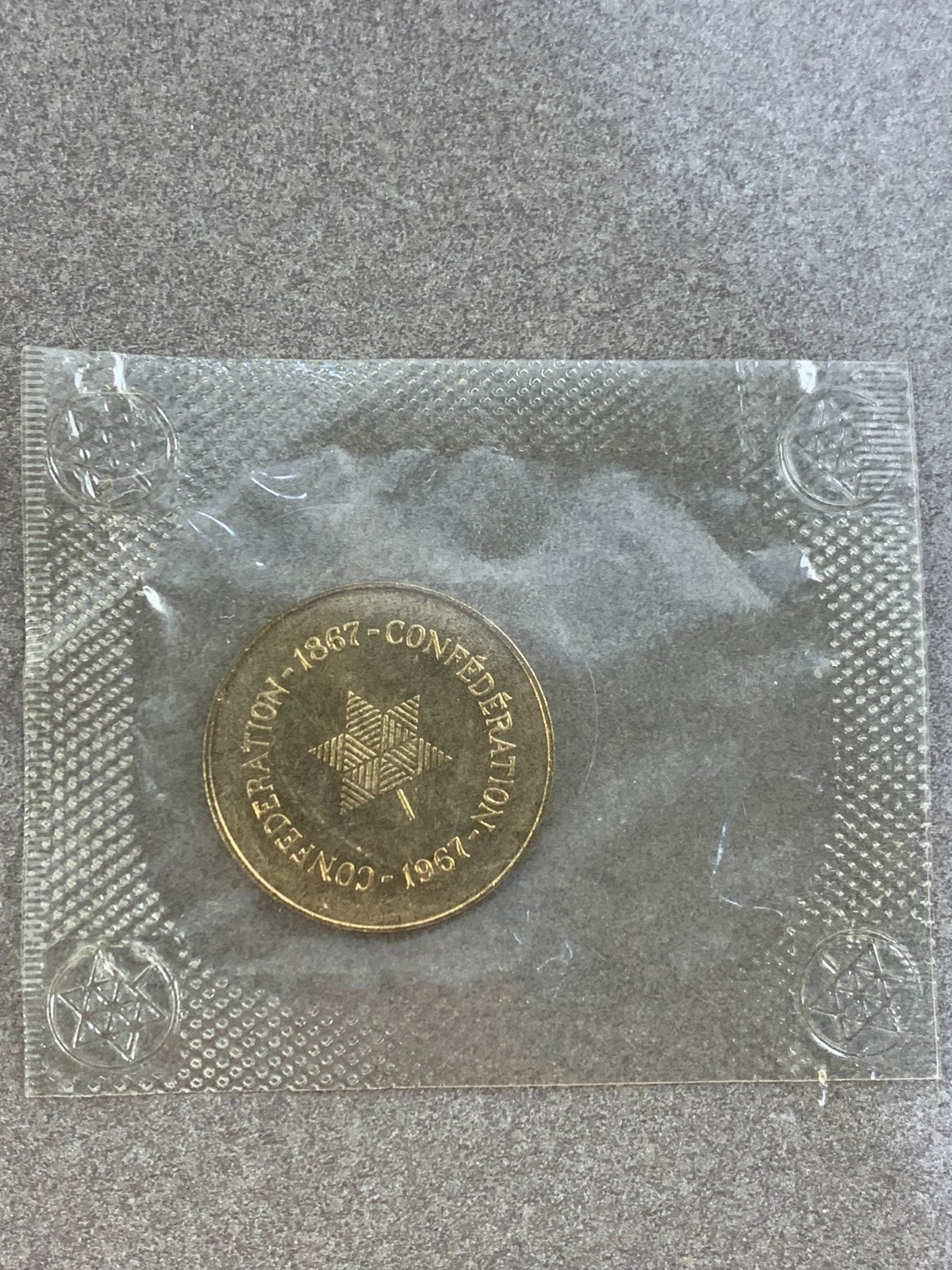 1867 1967 CANADA CONFEDERATION BRASS TOKEN COIN