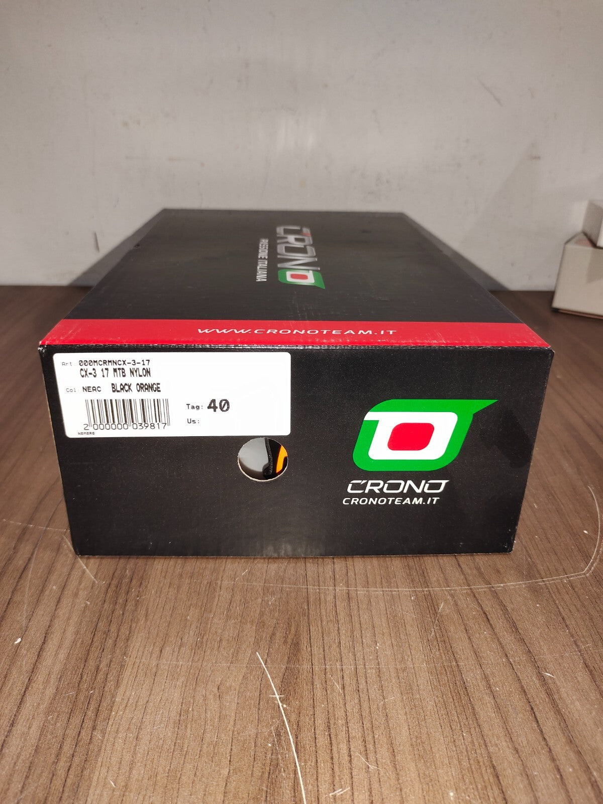 Crono CX-3 17 Mountain Bike Gravel BMX Shoes - Black Orange - Size - 40 (EUR)