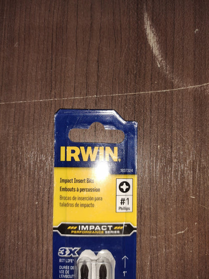 Irwin 1837324 #1 Phillips 1" Impact Insert Bits - Set of 6 - 3