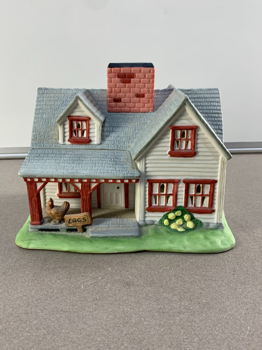 Vintage Partylite The Farmhouse P0532 Farm House Candle Holder NIB Chicken