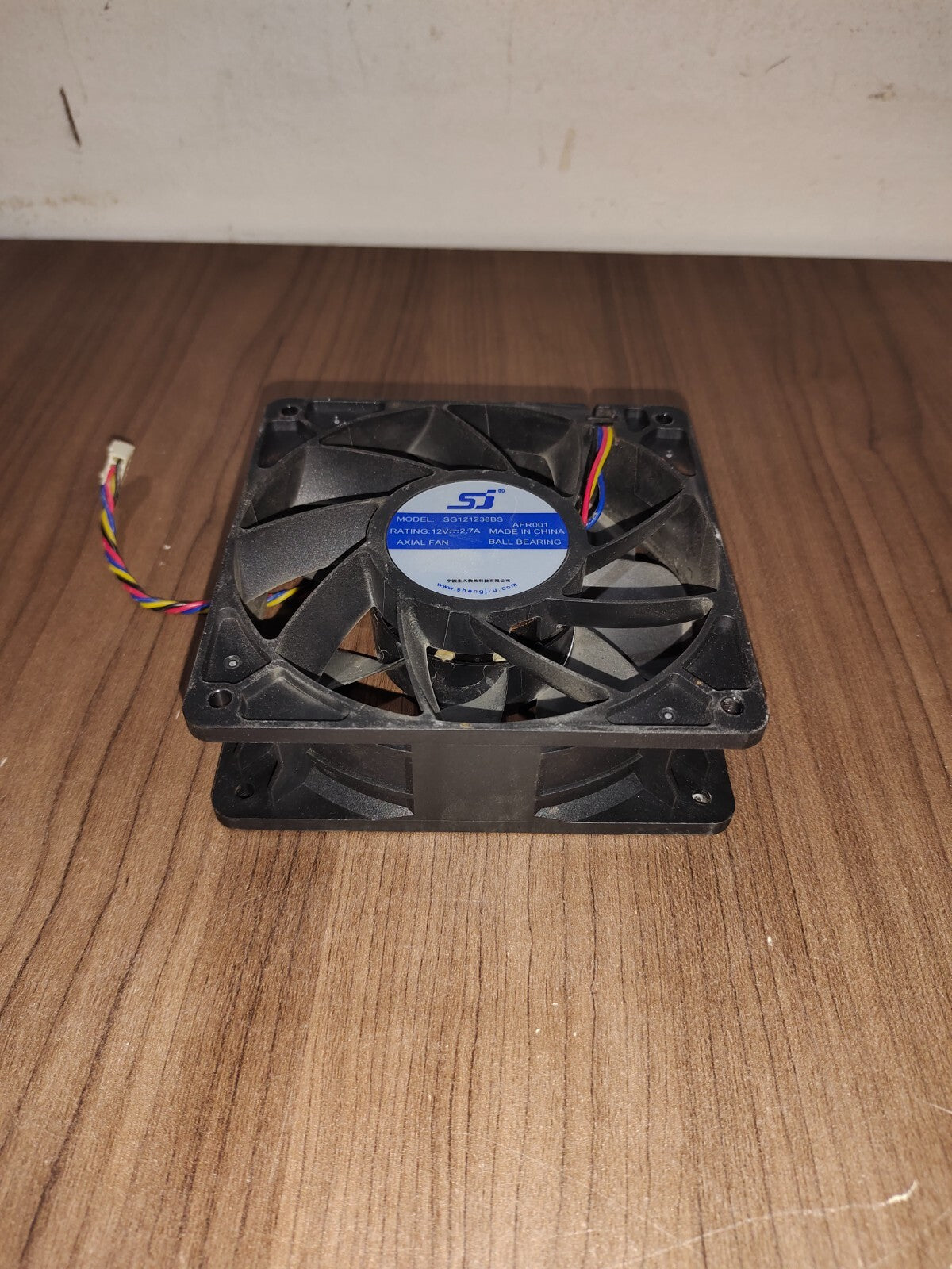 SJ Cooling Fan SG121238BS 6500RPM 12V 2.7A 12cm - 1 (Set of 4)