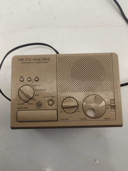 Sony Dream Machine ICF-C2W Digital Alarm Clock Radio 80s Retro Vintage