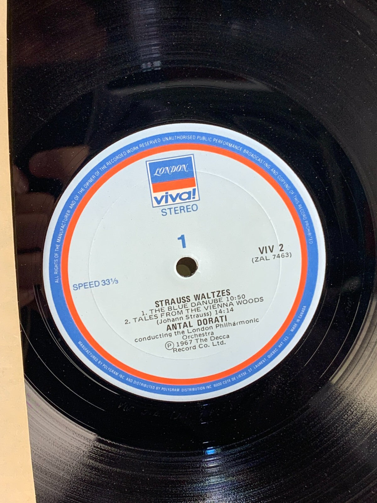 FAMOUS STRAUSS WALTZES -LONDON PHILHARMONIC ORCHESTRA- ANTAL DORATI - LP - RARE