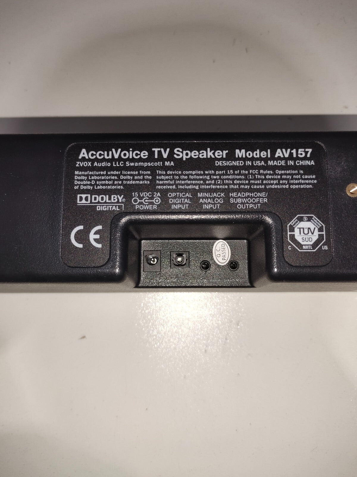 ZVOX AccuVoice AV157 Dialogue Boosting TV Speaker Sound Bar