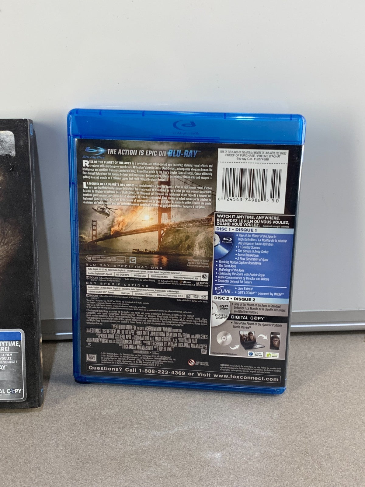 Rise of the Planet of the Apes (Blu-ray Disc, 2011)