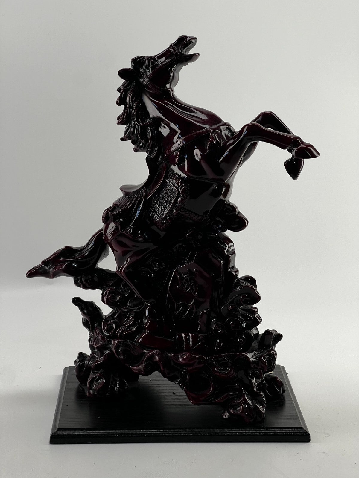 Vintage Chinese Wood Carved Statue Horse