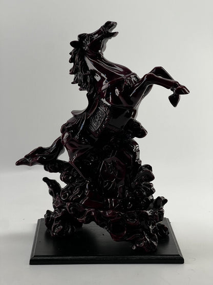 Vintage Chinese Wood Carved Statue Horse