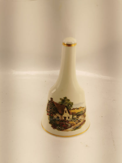 Prinknah made in England Cottage Country Scene Porcelain bell