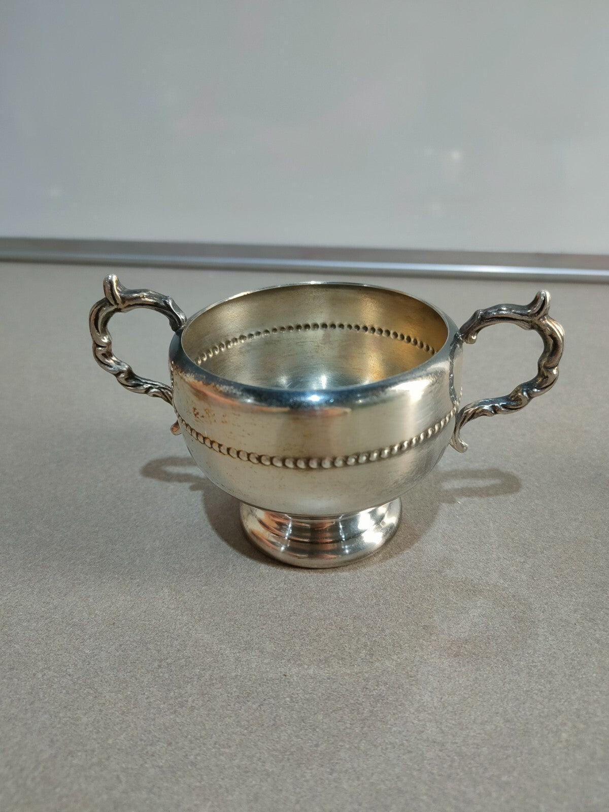 Antique 2 Piece Silver Viking Plate Tea Set, Creamer & Sugar Bowl