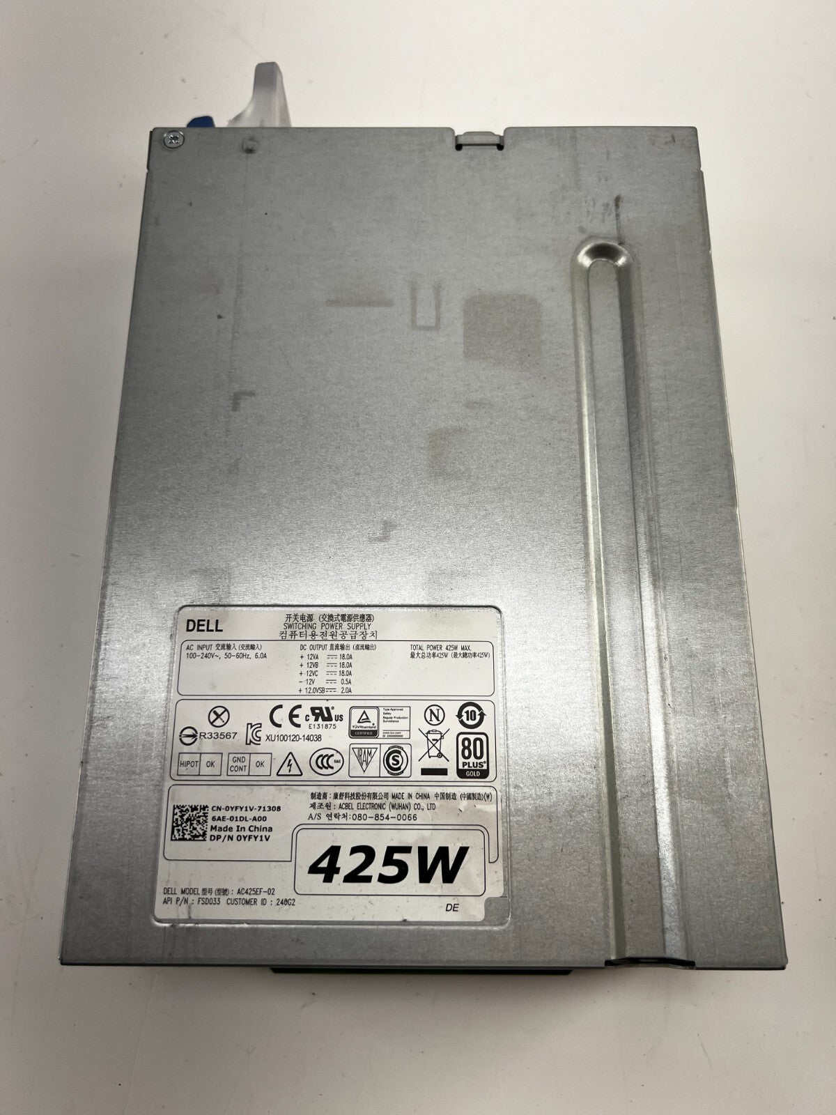 Dell AC425EF-02 Switching Power Supply 425W for Precision T5810 T7810 0YFY1V