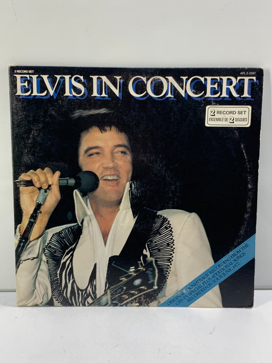 Elvis Presley--Elvis in Concert-2 Record Set--RCA Records 1977 APL 2-2587