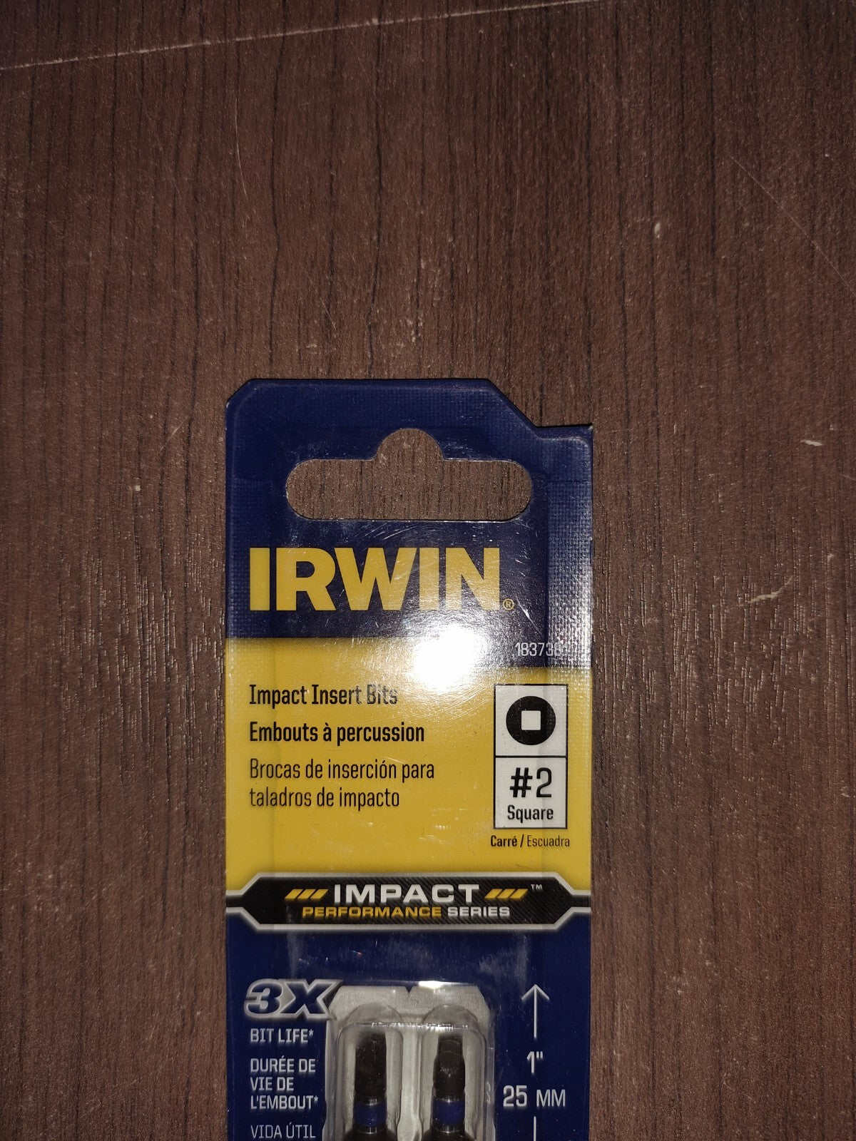 Irwin 1837381, 2 Count, 1", #2 Square Impact Insert Bits - Set of 6 - 13