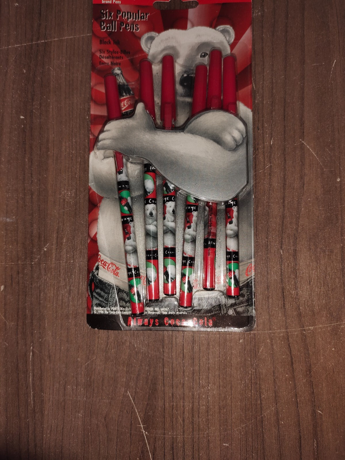 Vintage Rare Polar Bear - Coca-Cola Brand - Pen (6) Black Ink - New In Box