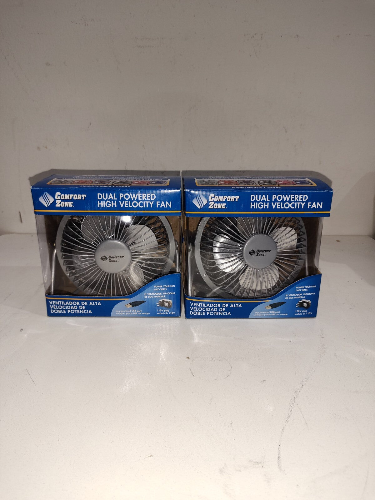 Comfort Zone USB Portable Fan - Set of 2