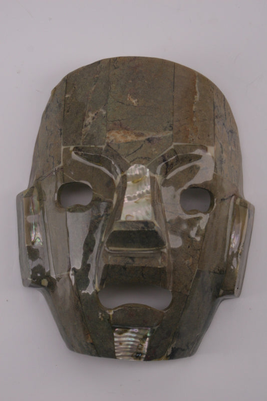 Vintage Mayan Mosaic Semiprecious Stone Burial Mask