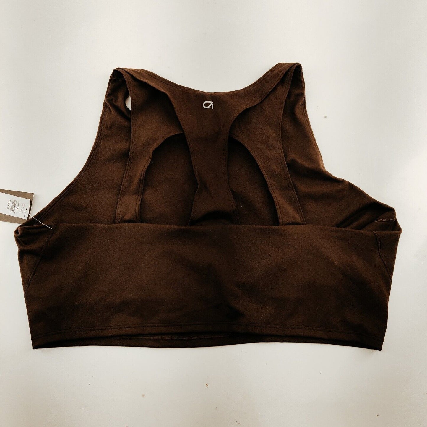 NWT GapFit Brown Athletic Crop Top with Built-in Bra Women's Size XXL