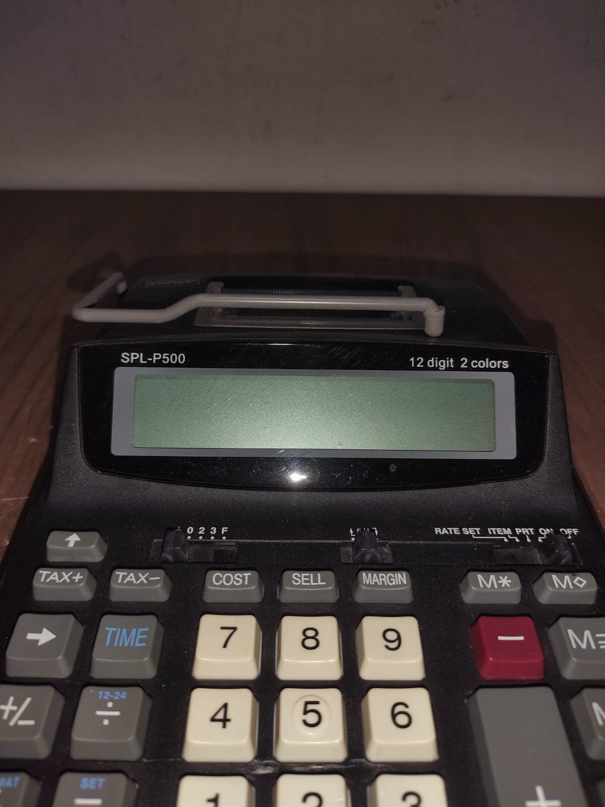 Staples SPL-500 12-Digit 2-Color Desktop Calculator - Black 2409012