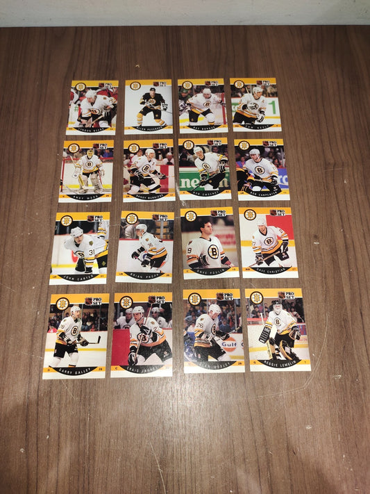 Rare Collectible NHL - Boston Bruins Cards PRO-SET - Set of 16 Cards