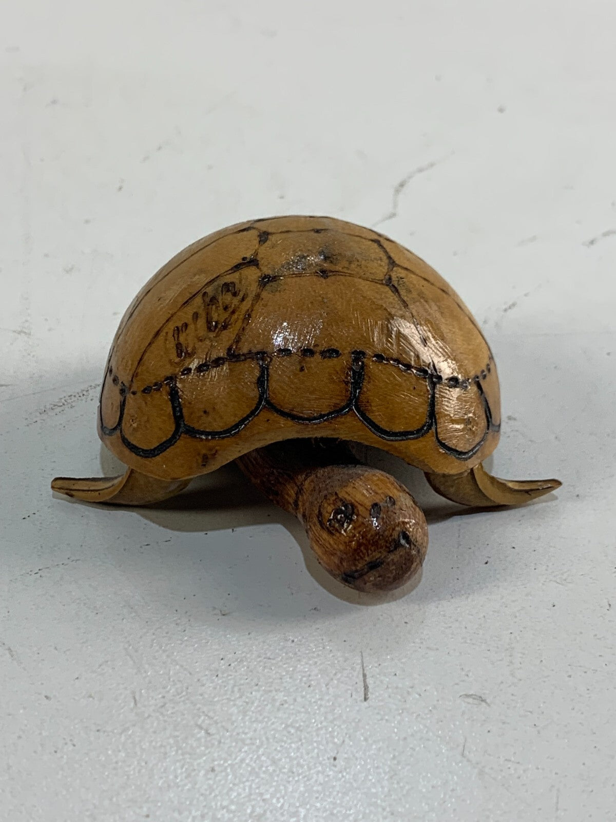 Vintage Wood Bobble Head Turtle Nodder Made in Japan