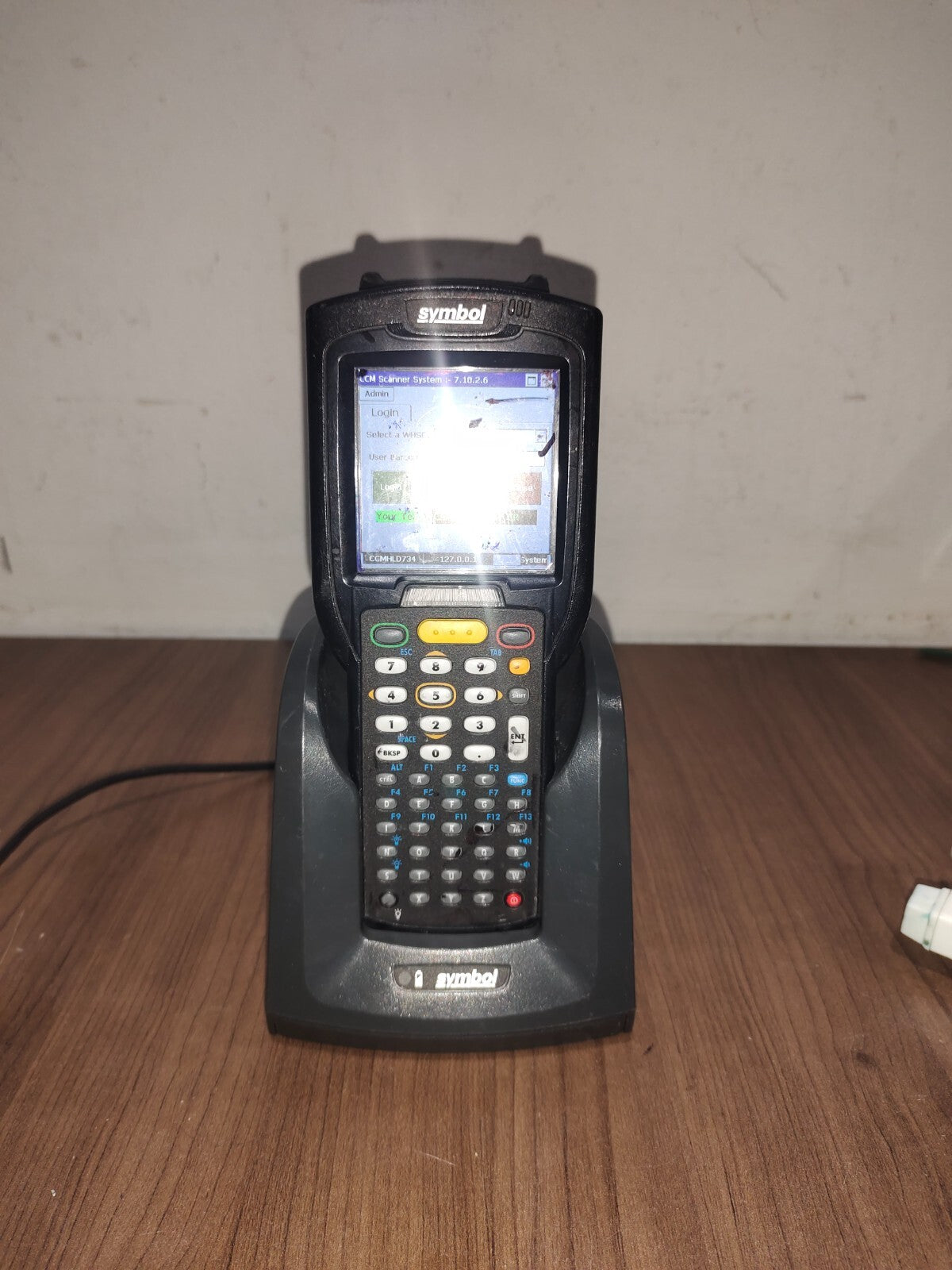 Symbol CRD3000-1000R Charging Cradle & MC32N0 Barcode Scanner