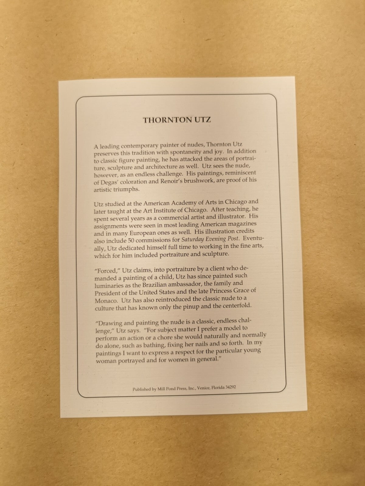 Early Light by Thornton Utz 1989