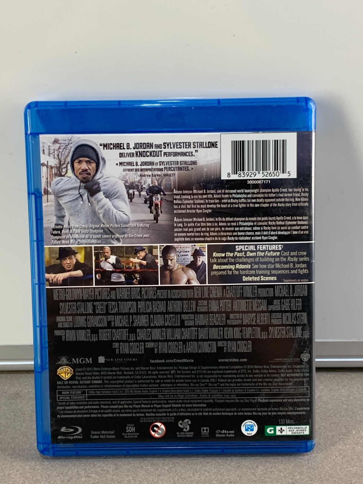 Creed (Blu-ray/DVD, 2016, 2-Disc Set, Canadian)