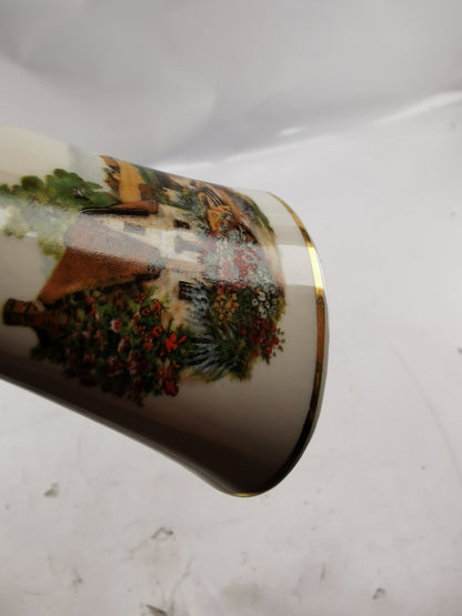 Prinknah made in England Cottage Country Scene Porcelain bell