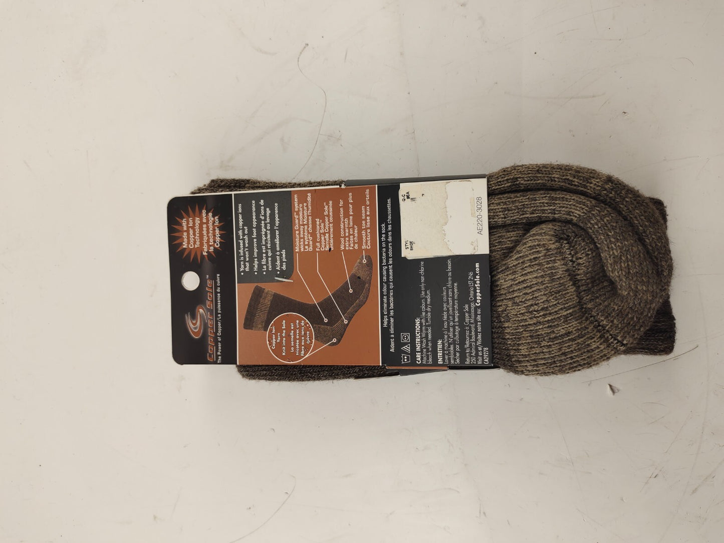 Copper Sole Men’s Socks Dress/Casual Large 8.5-12  New With Tags