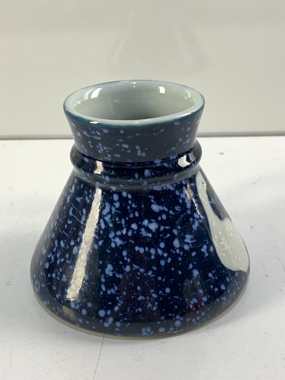 Vintage Goose Spill Safe Mug Blue Spackle by Otagiri