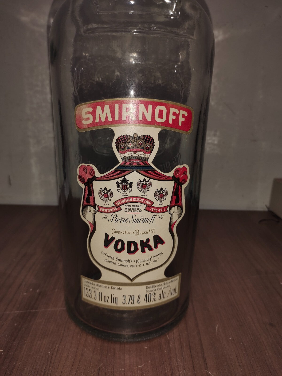 VINTAGE - 1 GALLON SMIRNOFF VODKA LIMITED EDITION BOTTLE