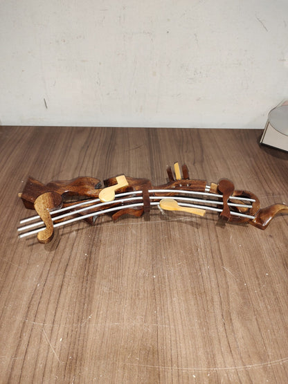 Unique Abstract Stained Wooden Hand Carved Violin