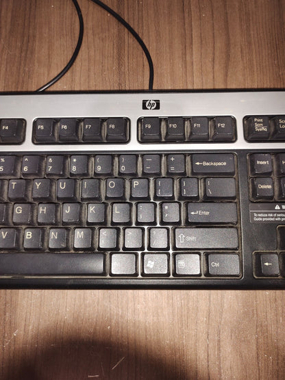 HP KB-0316 Wired Keyboard Silver Black English Keyboard