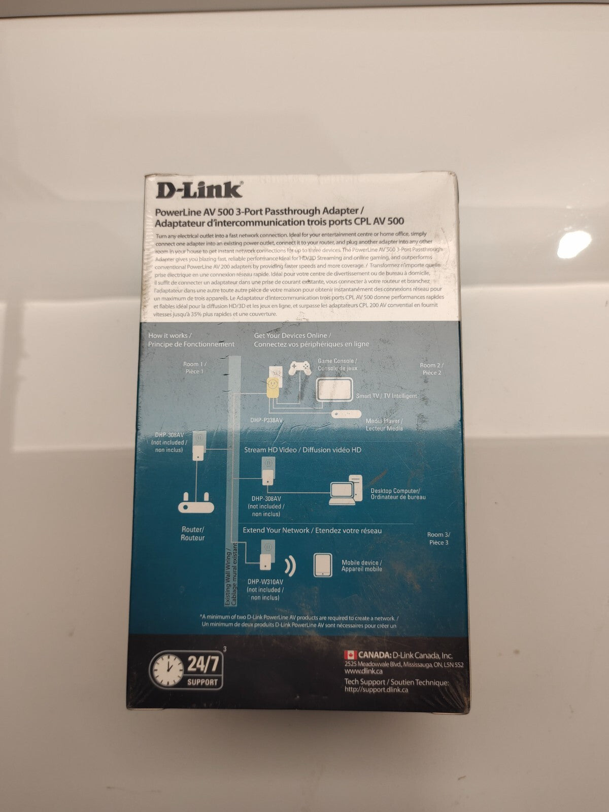 D-Link DHP-W311AV PowerLine CPL AV500 Network Kit 2-Pack BNIB NEW! SEALED!