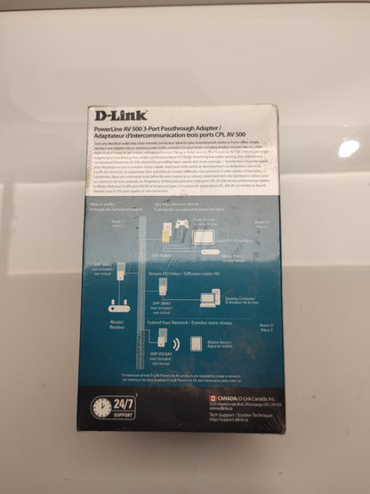 D-Link DHP-W311AV PowerLine CPL AV500 Network Kit 2-Pack BNIB NEW! SEALED!