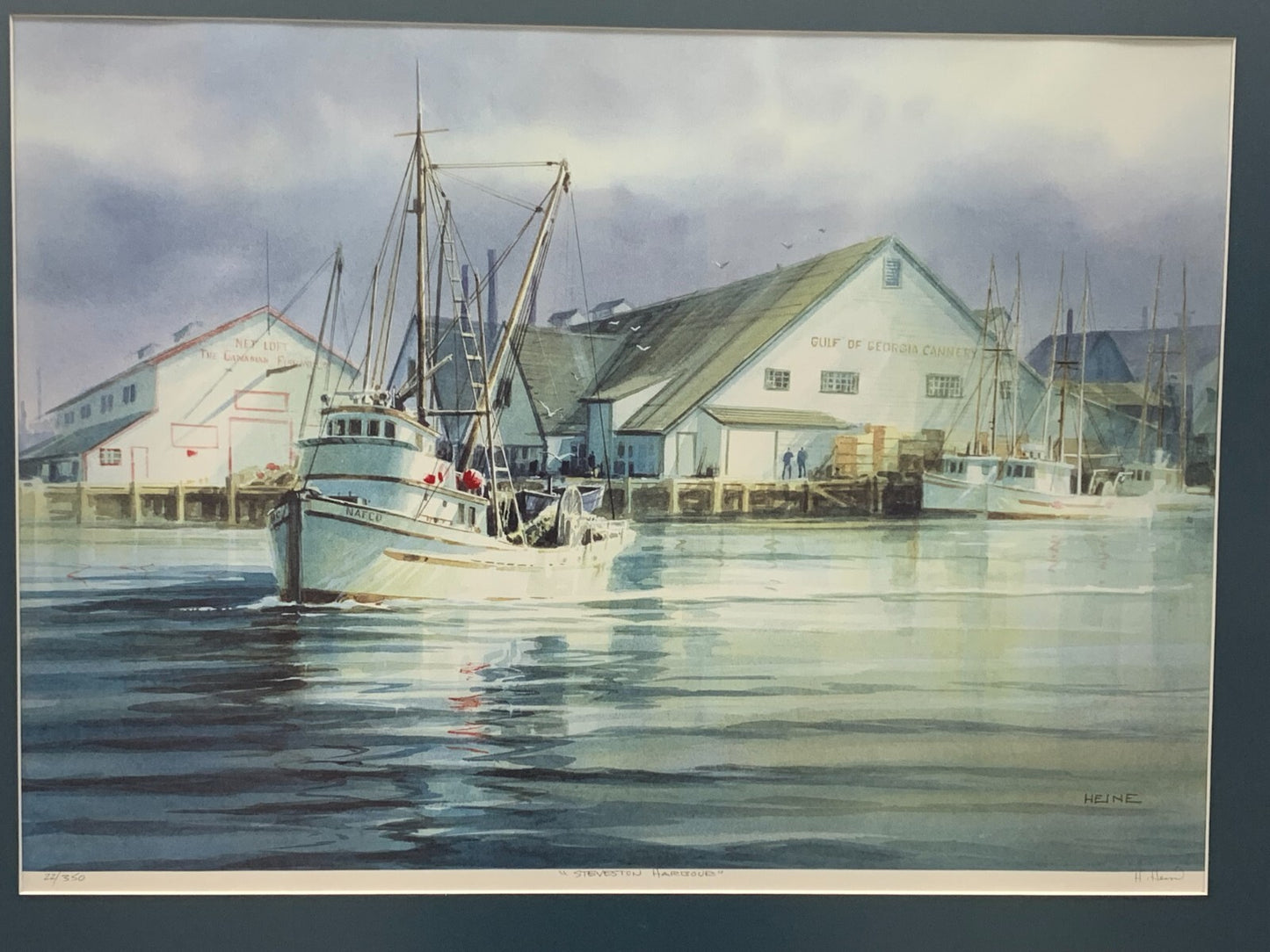 "Steveston Harbour" Painting by Harry Heine, 22/350