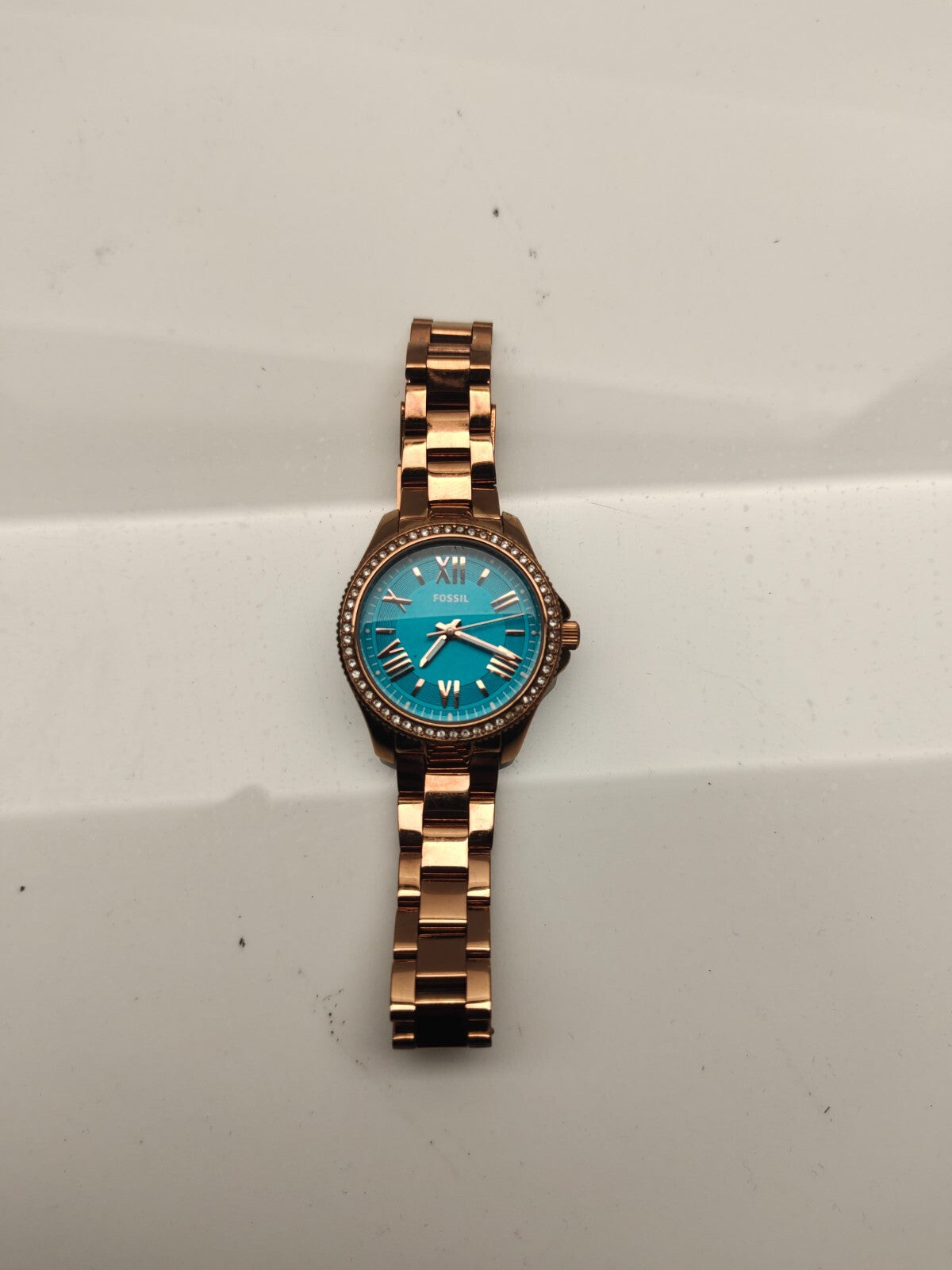 Ladies Gold Fossil Wrist Watch