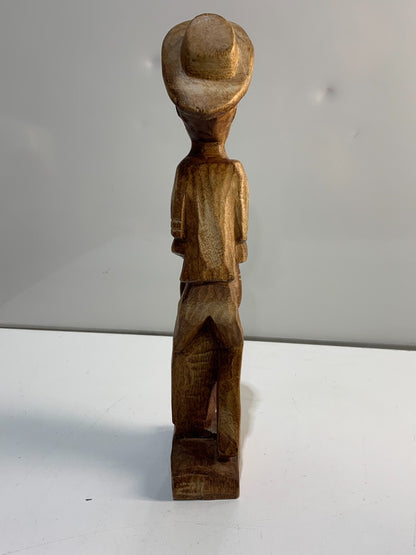 Vintage handmade carving Folk Art of a drummer