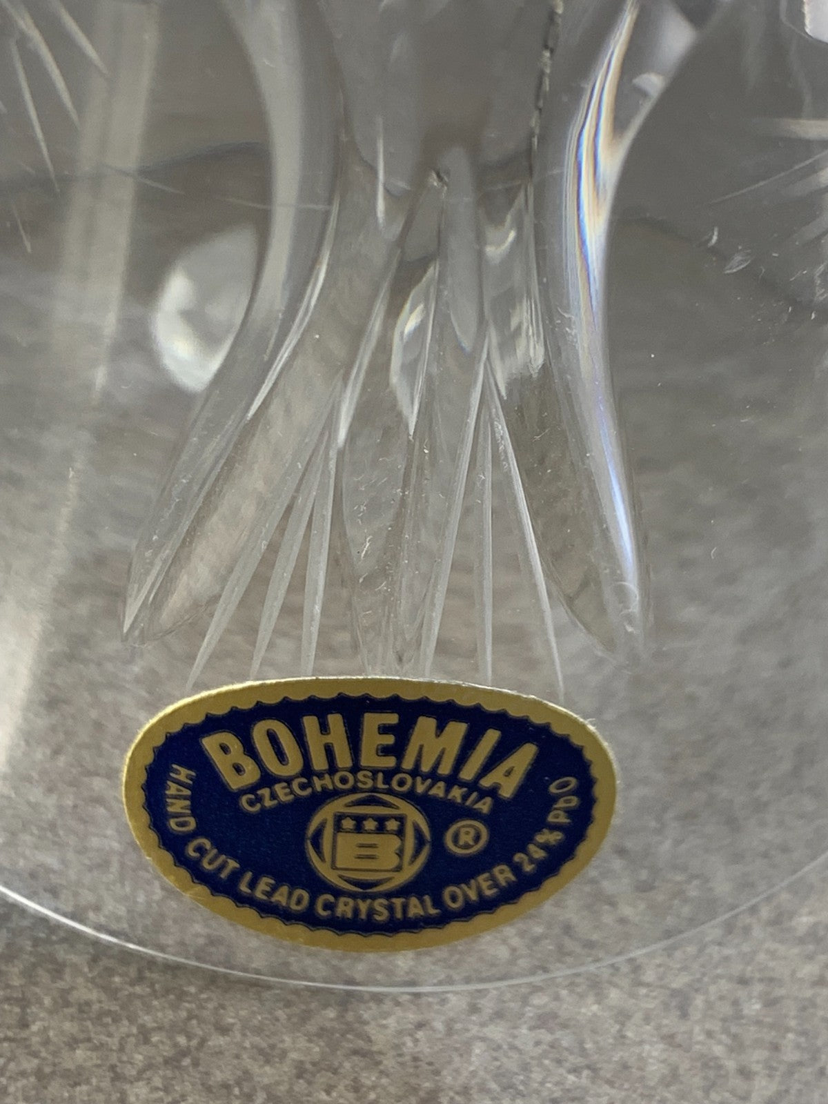 BOHEMIA 24% Lead Over Crystal Handle H Czechoslovakia (A-2) Collectable Bell