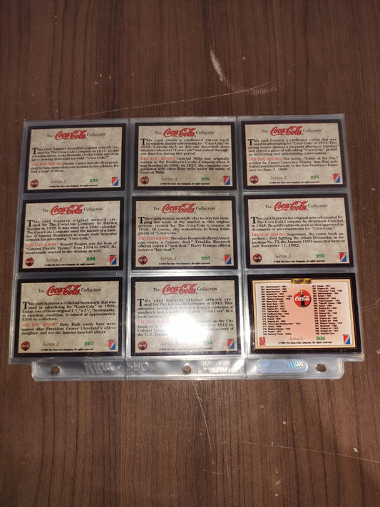 Vintage Collectible Coca-Cola Cards - Series 3 - Cards #201-300 Cards